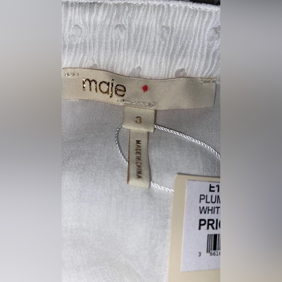 MAJE
Plumetis V-neck Xcrepe midi dress - Picture 9 of 13